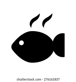 Cooked fish symbol icon, vector illustration eps10 on white background