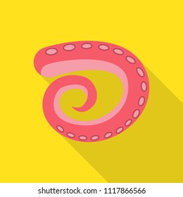 Ícone de polvo cozido. Ilustração plana do ícone de vetor de polvo cozido para web design
