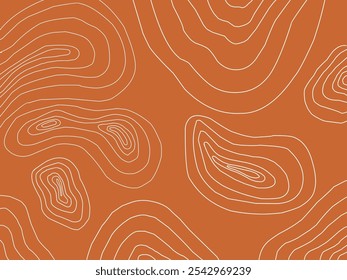 Vetor de fundo de textura de padrão de filete de salmão cozido. Abstrato carne de salmão no fundo laranja com listras salmão linha arte. ilustração de design para restaurante japonês, site, embalagem.
