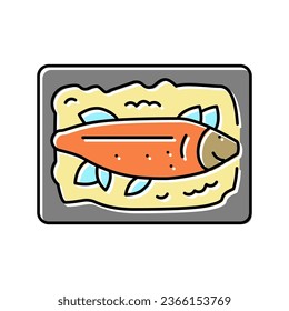 cooked seafood color icon vector. cooked seafood sign. isolated symbol illustration