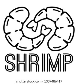 Cooked shrimp icon. Outline cooked shrimp vector icon for web design isolated on white background