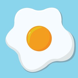 cooked white fried eggs meal