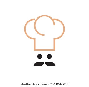 plantilla de diseño vectorial del logotipo del jefe de cocina