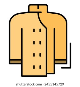 Cooker clothes icon. Outline cooker clothes vector icon color flat isolated on white