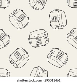 cooker doodle seamless pattern background