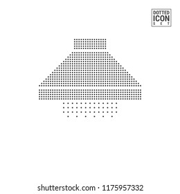 Cooker Hood Dot Pattern Icon. Kitchen Hood Dotted Icon Isolated on White Background. Vector Illustration or Design Template. Can Be Used for Advertising, Web and Mobile UI.
