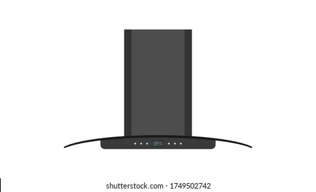 Cooker hood in a flat style. Cooker hood isolated on a white background. Vector.