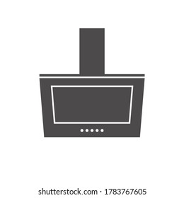 Icono del capó de cocina en estilo plano.Ilustración vectorial.