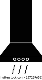 cooker hood icon on white background. flat style. kitchen hood icon for your web site design, logo, app, UI. ventilation symbol. kitchen hood sign. 