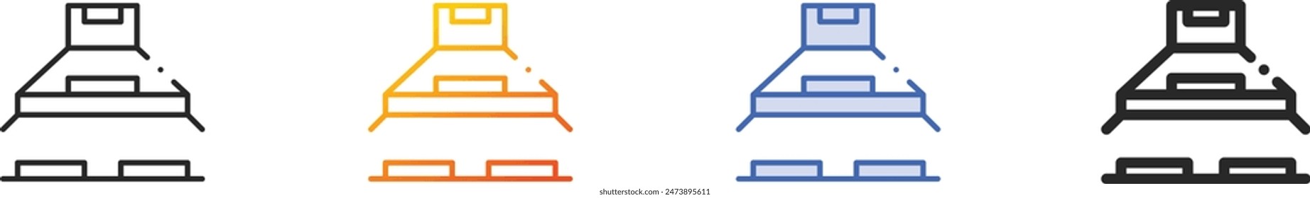 cooker hood icon.Thin Linear, Gradient, Blue Stroke and bold Style Design Isolated On White Background