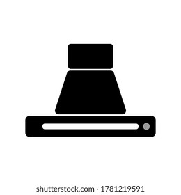 Cubierta de cocina, icono del capó de cocina.Diseño plano