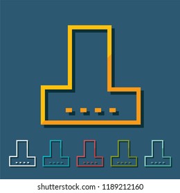 Cooker hood line icon, filled outline vector sign, linear style pictogram isolated on white. Symbol, logo illustration. Editable stroke. Pixel perfect