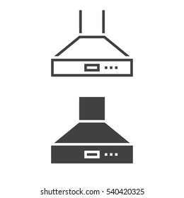 Cooker Hood line icon, outline and filled vector sign, linear and full pictogram isolated on white. Symbol, logo illustration