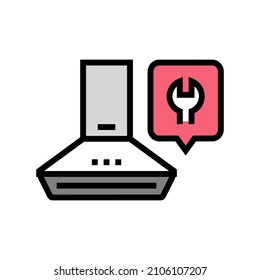 cooker hood repair color icon vector. cooker hood repair sign. isolated symbol illustration