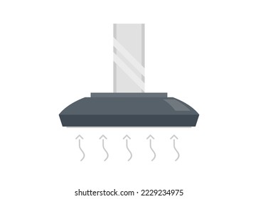 Küchenhaube. Einfache flache Illustration.