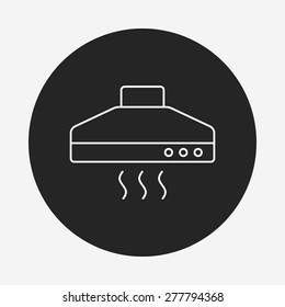 Cooker hoods line icon