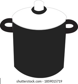 cooker icon black and white vector