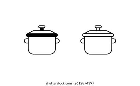 Cooker icon design with white background stock illustration