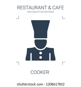 cooker icon. high quality filled cooker icon on white background. from restaurant cafe collection flat trendy vector cooker symbol. use for web and mobile