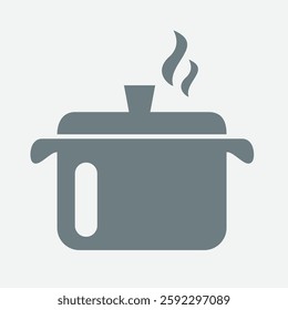 Cooker icon, kitchen appliance, cooking, meal preparation, stove, food symbol.