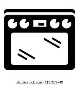 Cooker icon. Simple illustration of cooker vector icon for web design isolated on white background