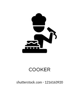 Cooker icon. Cooker symbol design from Professions collection. Simple element vector illustration on white background.