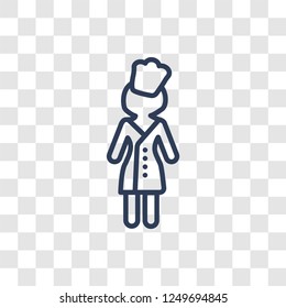 Cooker icon. Trendy linear Cooker logo concept on transparent background from Professions collection