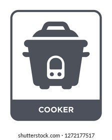 cooker icon vector on white background, cooker trendy filled icons from Future technology collection, cooker simple element illustration