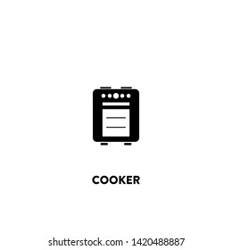 cooker icon vector. cooker sign on white background. cooker icon for web and app