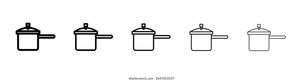 ícone do fogão vetor fino contorno estilo sinal
