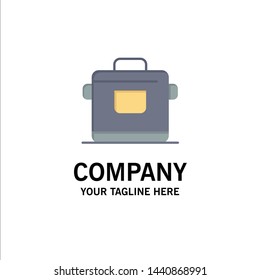 Cooker, Kitchen, Rice, Hotel Business Logo Template. Flat Color