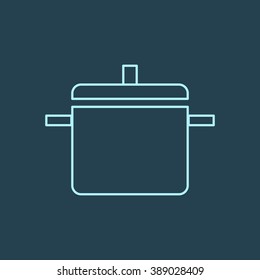 Cooker Line Icon Eps-10.