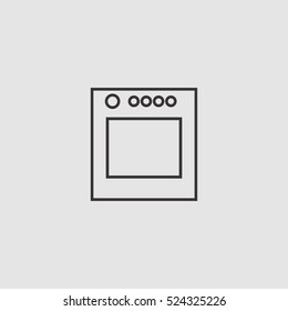 cooker outline icon vector, for mobile and web design 