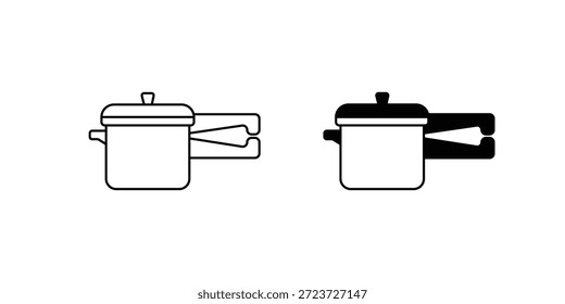 Cooker-Set-Symbol mit weißem Hintergrund, Vektorgrafik
