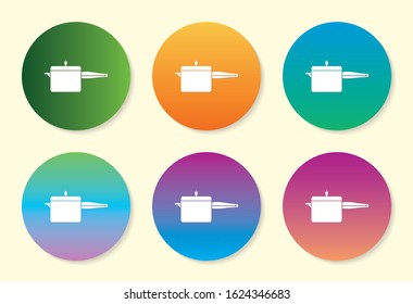 Cooker six color gradient icon.