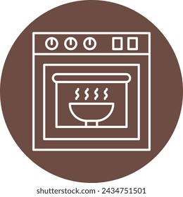Cooker Vector Line Icon Design