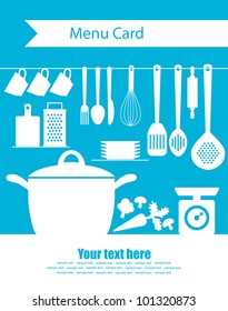 cookery card. vector illustration