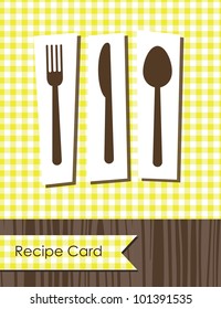 cookery card. vector illustration