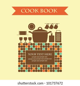 cookery card. vector illustration