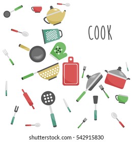 cookery card. vector illustration

