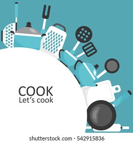 cookery card. vector illustration

