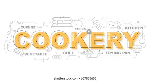 Cookery Icons For Education Illustration Graphic Design.vector