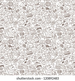 Cookery Seamless Background Stock Vector (Royalty Free) 120892498 ...