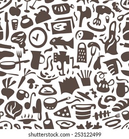 cookery - seamless vector background