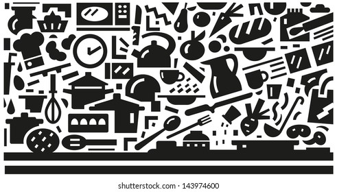 cookery - vector background