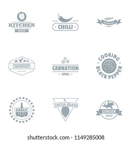 Cookhouse logo set. Simple set of 9 cookhouse vector logo for web isolated on white background