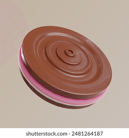 cookie 3d vector chocolate sweet