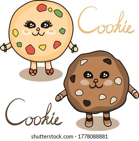 A cookie is a baked or cooked food that is typically small, flat and sweet.