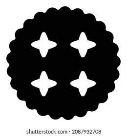 Cookie Bakery Flat Icon Isolated On White Background