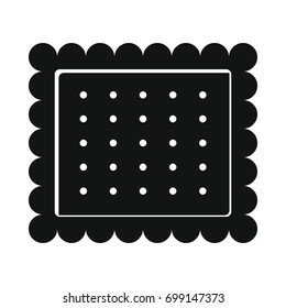 Cookie bakery product in black simple silhouette style icons vector illustration for design and web isolated on white background. Cookie bakery product vector object for labels and logo